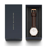 Daniel Wellington Classic Bristol White Dial Brown Leather Strap Watch For Women - DW00100039 Buy Now By Daniel Wellington