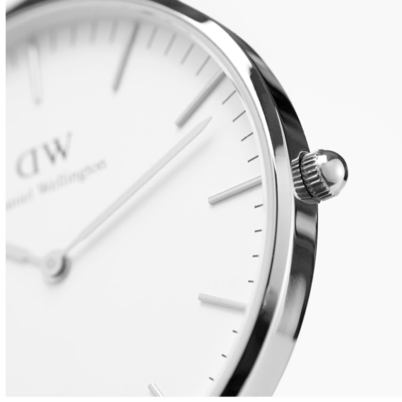Daniel Wellington Classic Sheffield White Dial Black Leather Strap Watch For Women - DW00100053 Buy Now By Daniel Wellington