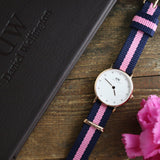 Daniel Wellington Classy Winchester White Dial Two Tone NATO Strap Watch For Women - DW00100065 Buy Now By Daniel Wellington