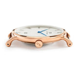 Daniel Wellington Dapper Bristol White Dial Brown Leather Strap Watch For Men - DW00100086