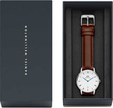 Daniel Wellington Dapper St Mawes White Dial Brown Leather Strap Watch For Women - DW00100095 Buy Now By Daniel Wellington