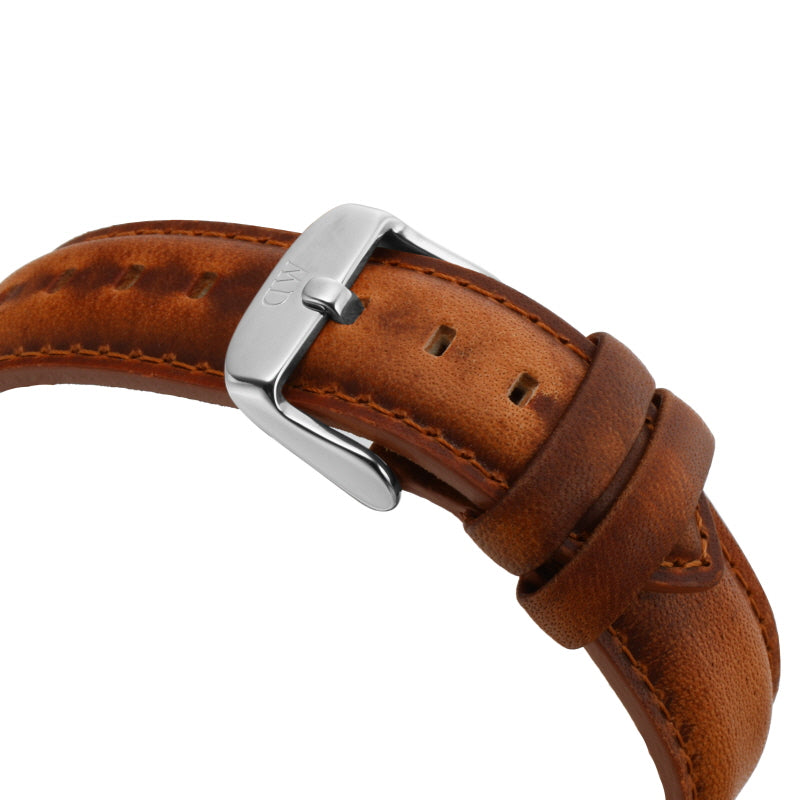 Daniel Wellington Dapper Durham White Dial Brown Leather Strap Watch For Men - DW00100116 Buy Now By Daniel Wellington