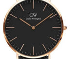Daniel Wellington Classic Reading Black Dial Black Leather Strap Watch For Men - DW00100129
