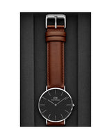 Daniel Wellington Classic St Mawes Black Dial Brown Leather Strap Watch For Men - DW00100130 Buy Now By Daniel Wellington