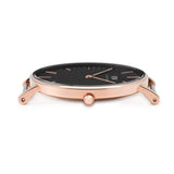 Daniel Wellington Classic York Black Dial Brown Leather Strap Watch For Women - DW00100140 Buy Now By Daniel Wellington