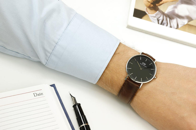 Daniel Wellington Classic Bristol Black Dial Brown Leather Strap Watch For Men - DW00100143 Buy Now By Daniel Wellington