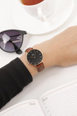Daniel Wellington Petite St Mawes Black Dial Brown Leather Strap Watch For Women - DW00100169 Buy Now By Daniel Wellington