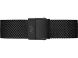 Daniel Wellington Petite Ashfield Black Dial Black Mesh Strap Watch For Women - DW00100202