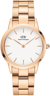 Daniel Wellington Iconic Link White Dial Rose Gold Steel Strap Watch For Women - DW00100211 Buy Now By Daniel Wellington
