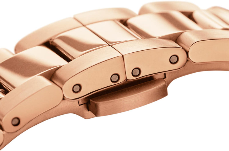 Daniel Wellington Iconic Link White Dial Rose Gold Steel Strap Watch For Women - DW00100211 Buy Now By Daniel Wellington