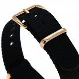 Daniel Wellington Classic Petite Cornwall Black Dial Black NATO Strap Watch For Women - DW00100215