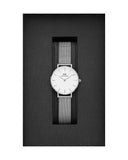 Daniel Wellington Petite Sterling White Dial Silver Mesh Bracelet Watch For Women - DW00100220