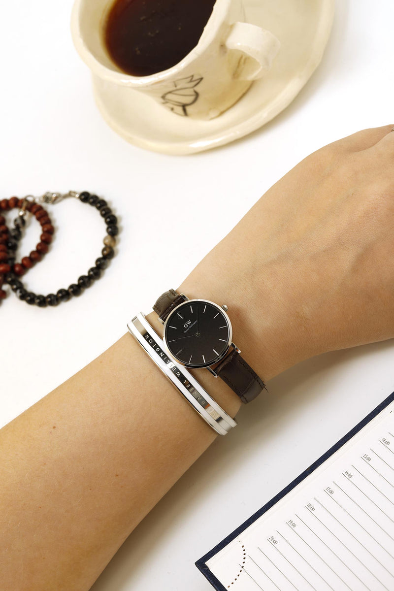Daniel Wellington Classic Petite York Black Dial Brown Leather Strap Watch For Women - DW00100238 Buy Now By Daniel Wellington