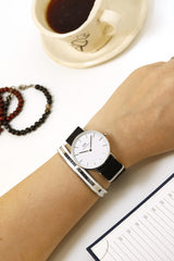 Daniel Wellington Classic Cornwall White Dial Black Nylon Strap Watch For Men - DW00100260 Buy Now By Daniel Wellington