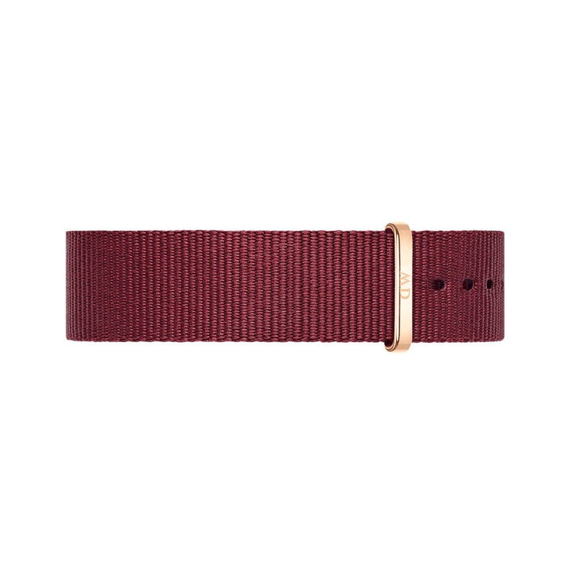 Daniel Wellington Classic Roselyn Black Dial Maroon Nylon Strap Watch For Women - DW00100269 Buy Now By Daniel Wellington