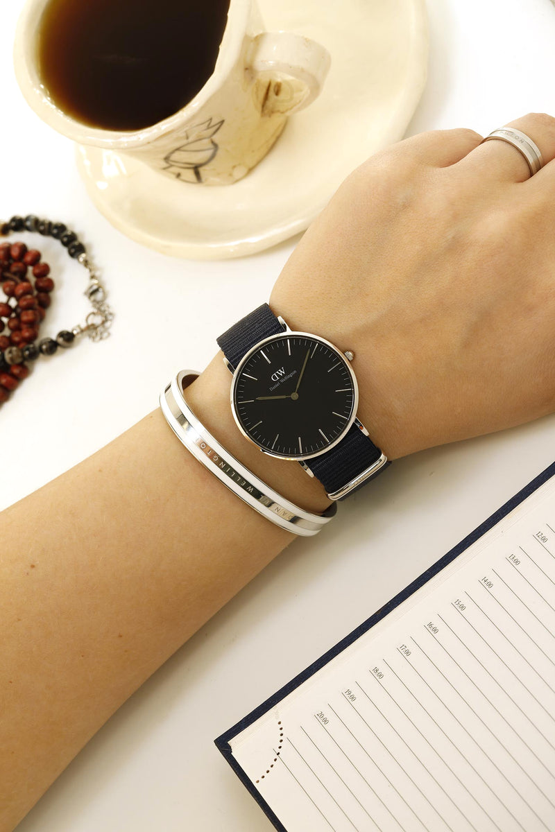 Daniel Wellington Classic Bayswater Black Dial Black NATO Strap Watch For Women - DW00100282 Buy Now By Daniel Wellington