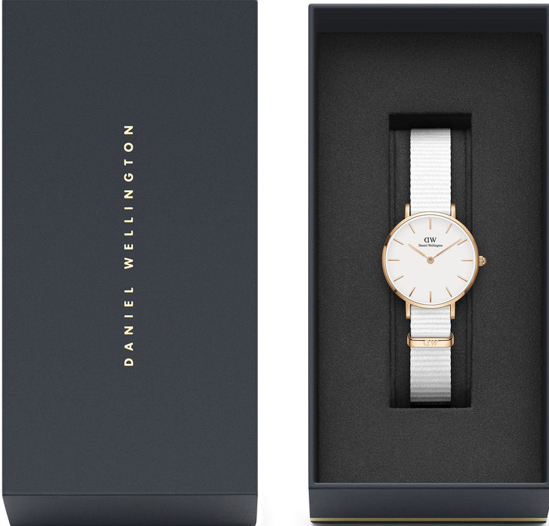 Daniel Wellington Classic Petite Dover White Dial White Nylon Strap Watch For Women - DW00100313 Buy Now By Daniel Wellington
