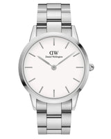 Daniel Wellington Iconic White Dial Silver Steel Strap Watch For Men - DW00100341 Buy Now By Daniel Wellington