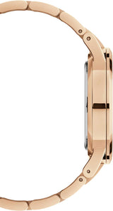 Daniel Wellington Iconic Link Black Dial Rose Gold Steel Strap Watch For Men - DW00100344 Buy Now By Daniel Wellington