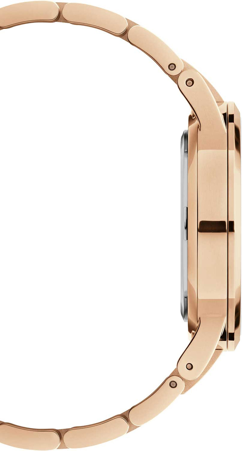 Daniel Wellington Iconic Link Black Dial Rose Gold Steel Strap Watch For Men - DW00100344 Buy Now By Daniel Wellington