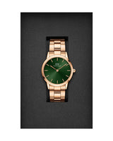 Daniel Wellington Iconic Link Emerald Green Dial Rose Gold Steel Strap Watch For Women - DW00100419 Buy Now By Daniel Wellington