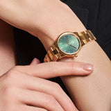 Daniel Wellington Iconic Link Emerald Green Dial Rose Gold Steel Strap Watch For Women - DW00100421 Buy Now By Daniel Wellington