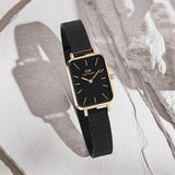Daniel Wellington Quadro Ashfield Black Dial Black Mesh Strap Watch For Women - DW00100433