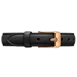 Daniel Wellington Quadro Sheffield Black Dial Black Leather Strap Watch For Women - DW00100435 Buy Now By Daniel Wellington