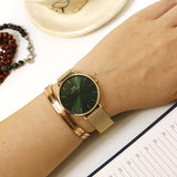 Daniel Wellington Petite Emerald Green Dial Gold Mesh Strap Watch For Women - DW00100481 Buy Now By Daniel Wellington