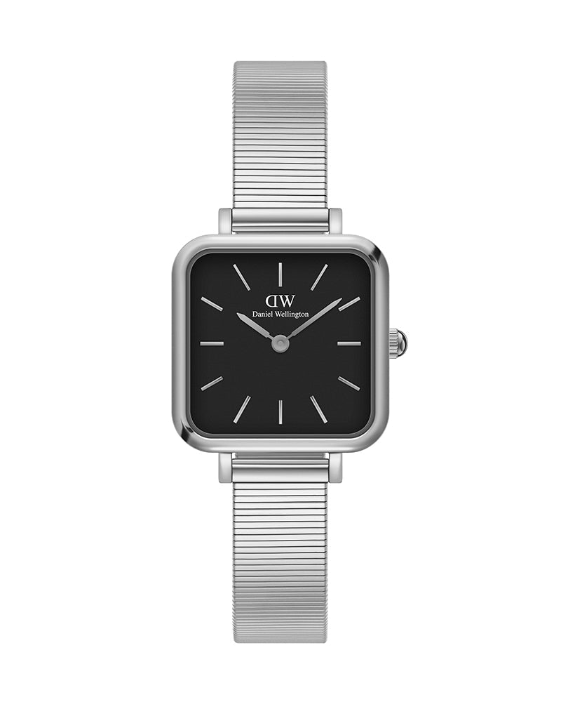 Daniel Wellington Quadro Studio Black Dial Silver Mesh Strap Watch For Women - DW00100522 Buy Now By Daniel Wellington