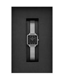 Daniel Wellington Quadro Studio Black Dial Silver Stailess Steel Watch For Women - DW00100522