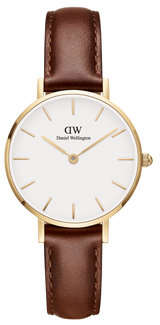 Daniel Wellington Classic Petite St Mawes White Dial Brown Leather Strap Watch For Women - DW00100231 Buy Now By Daniel Wellington
