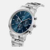 Daniel Wellington Iconic Chronograph Link Blue Dial Silver Steel Strap Watch For Men - DW00100644 Buy Now By Daniel Wellington