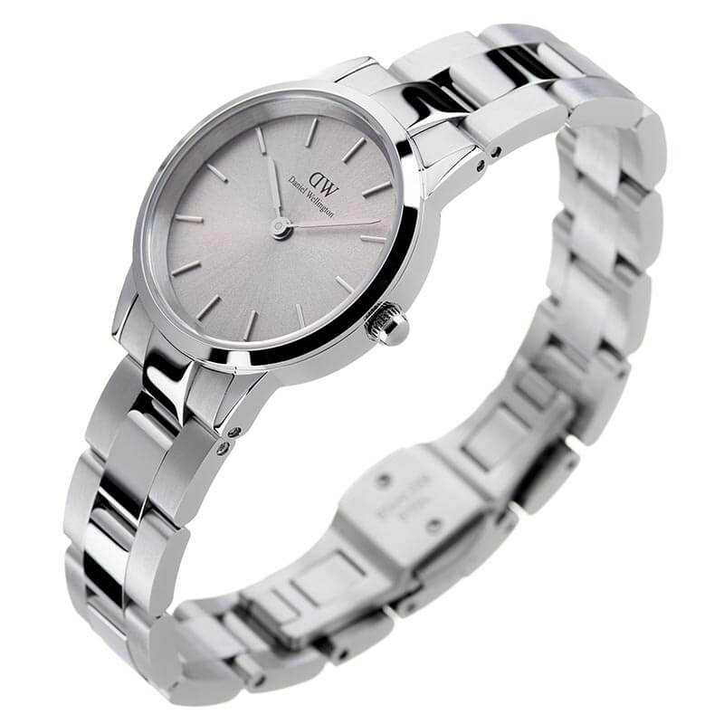Daniel Wellington Iconic Link Unitone Silver Dial Silver Steel Strap Watch For Women - DW00100402 Buy Now By Daniel Wellington