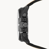 Diesel Mega Chief Chronograph White Dial Brown Leather Strap Watch For Men - DZ4280