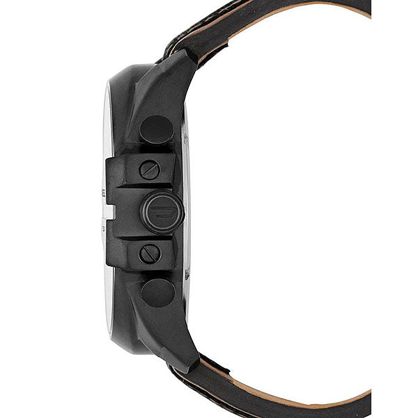 Diesel Mega Chief Quartz Black Dial Two Tone Leather Strap Watch For Men - DZ4305 Buy Now By Diesel