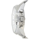Diesel Mega Chief Chronograph White Dial Silver Steel Strap Watch For Men - DZ4477 Buy Now By Diesel