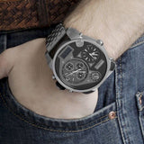 Diesel Mr Daddy 1.0 Black Dial Stainless Steel Stainless Watch For Men - DZ7221 Buy Now By Diesel