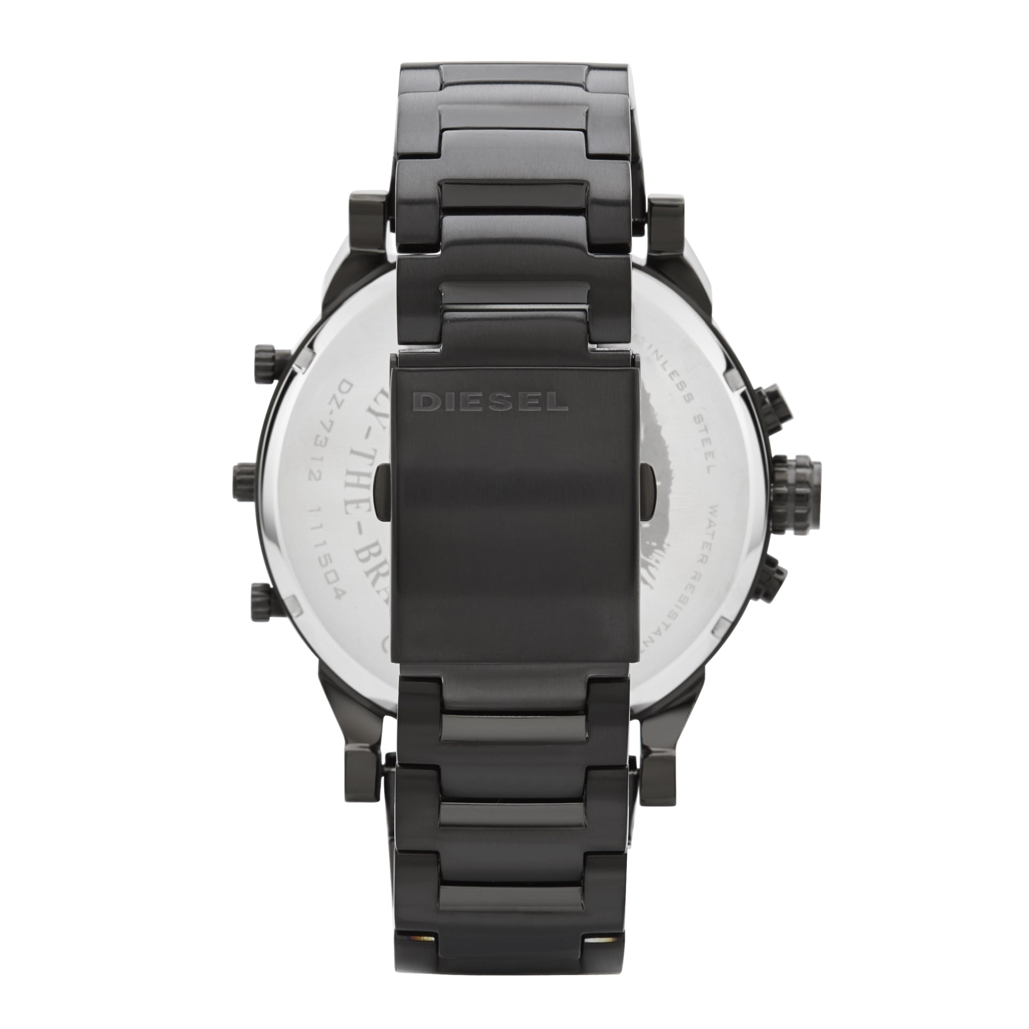Diesel Mr Daddy 2.0 Chronograph Black Dial Black Steel Strap Watch For Men - DZ7396