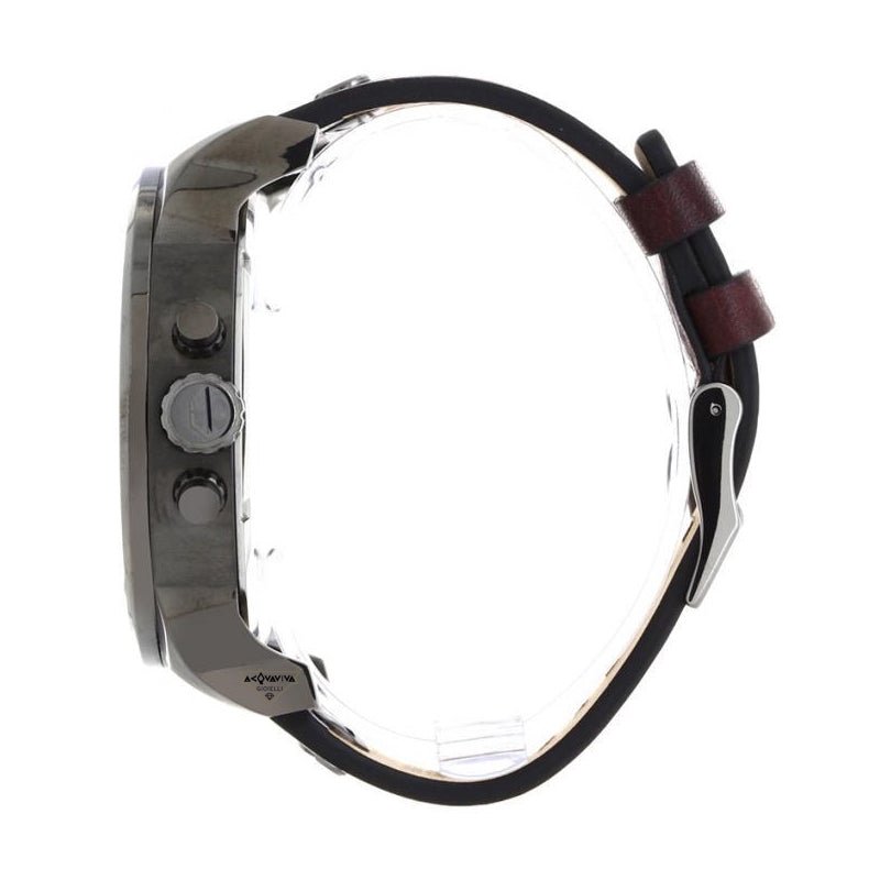 Shop Diesel Mr Daddy Blue Dial Brown Leather Strap Watch For Men - DZ7314 in USA