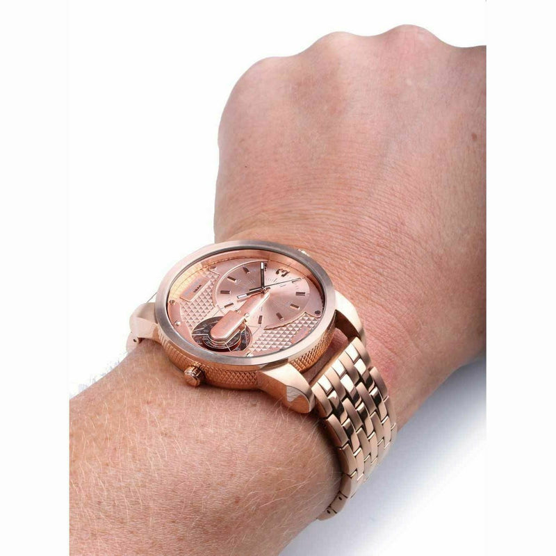 Diesel Mini Daddy Rose Gold Dial Rose Gold Steel Strap Watch For Men - DZ7318 Buy Now By Diesel