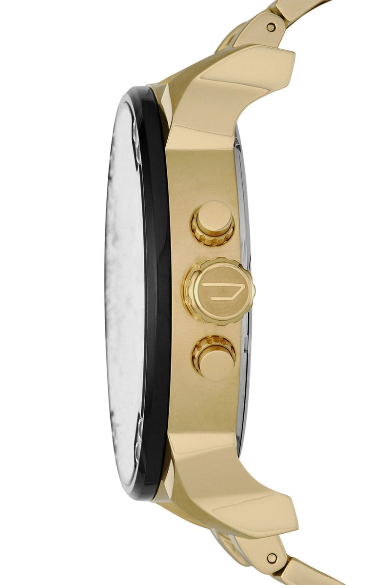 Diesel Mr Daddy 2.0 Chronograph Black Dial Gold Steel Strap Watch For Men - DZ7333 Buy Now By Diesel