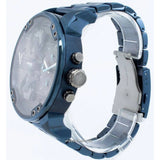 Shop Diesel Daddy 2.0 Chronograph Quartz Grey Dial Blue Steel Strap Watch For Men - DZ7414 in USA
