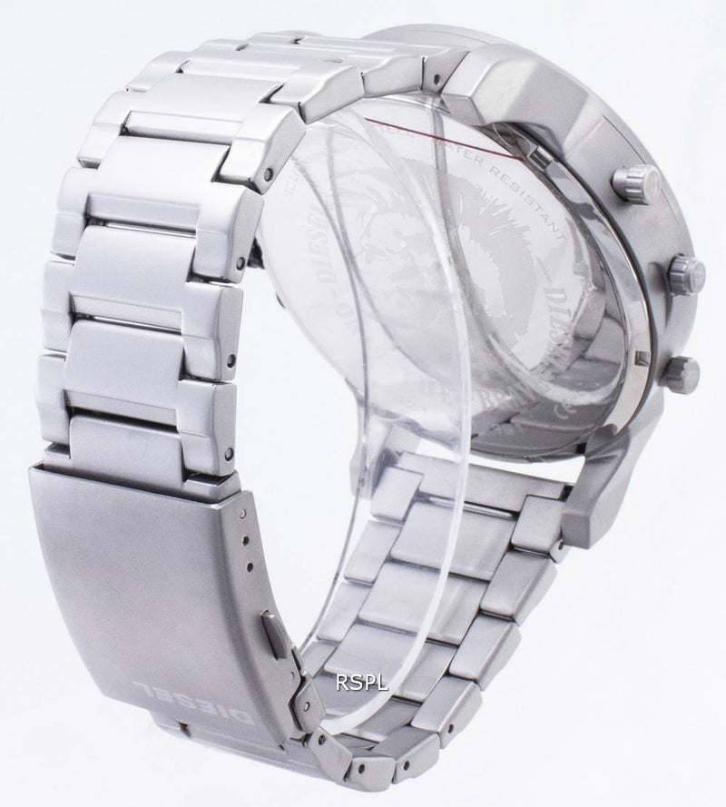 Diesel Mr. Daddy Chronograph Silver Dial Silver Steel Strap Watch For Men - DZ7421 Buy Now By Diesel