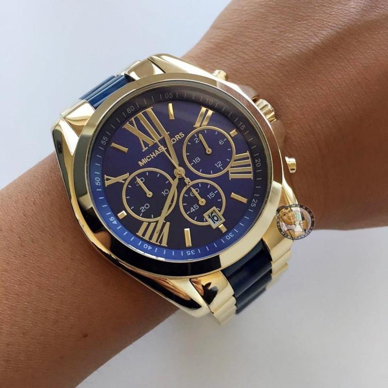 Michael Kors Bradshaw Navy Blue Dial Two Tone Steel Strap Watch for Women - MK6268 Buy Now By Michael Kors