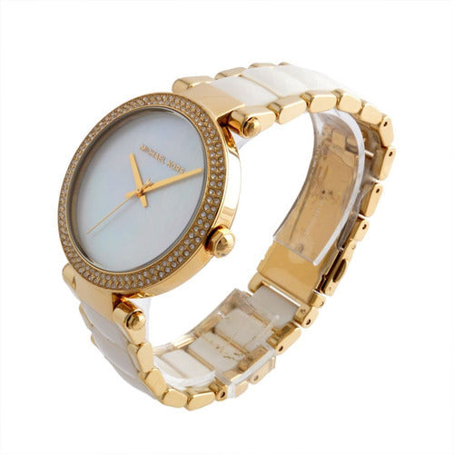 Michael Kors Parker Mother of Pearl Dial Two Tone Steel Strap Watch for Women - MK6400 Buy Now By Michael Kors