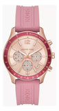 Michael Kors Berkley Quartz Rose Gold Dial Pink Rubber Strap Watch for Women - MKO1039