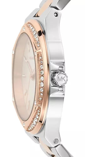 Michael Kors Lennox Three Hand Quartz Silver Dial Two Tone Steel Strap Watch For Women - MK6989 Buy Now By Michael Kors