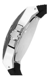 Guess Force Analog Quartz White Dial Black Rubber Strap Watch For Men - W0674G3 Buy Now By Guess