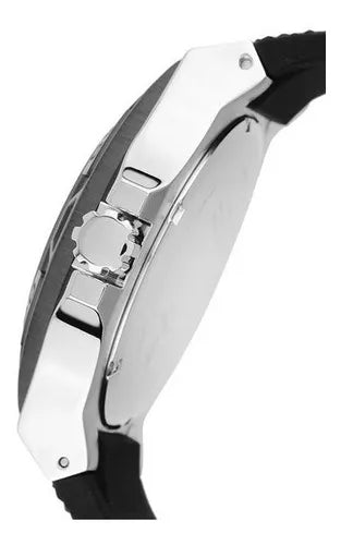 Guess Force Analog Quartz White Dial Black Rubber Strap Watch For Men - W0674G3 Buy Now By Guess